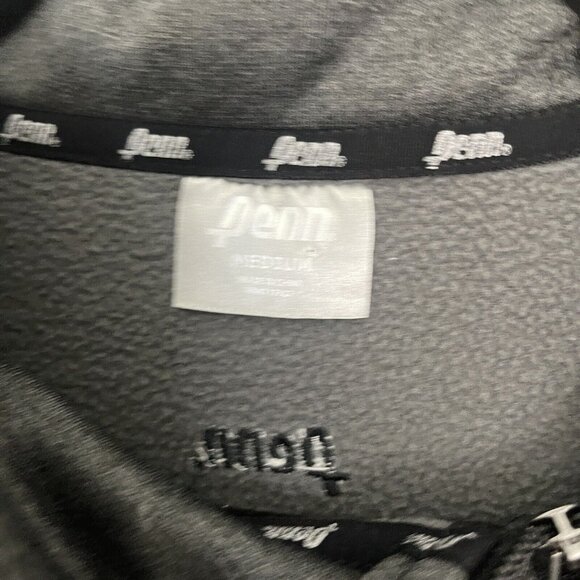 Penn Sport Sweater Womens Medium Turtle Neck Zip Tennis Heather Grey - Picture 12 of 16